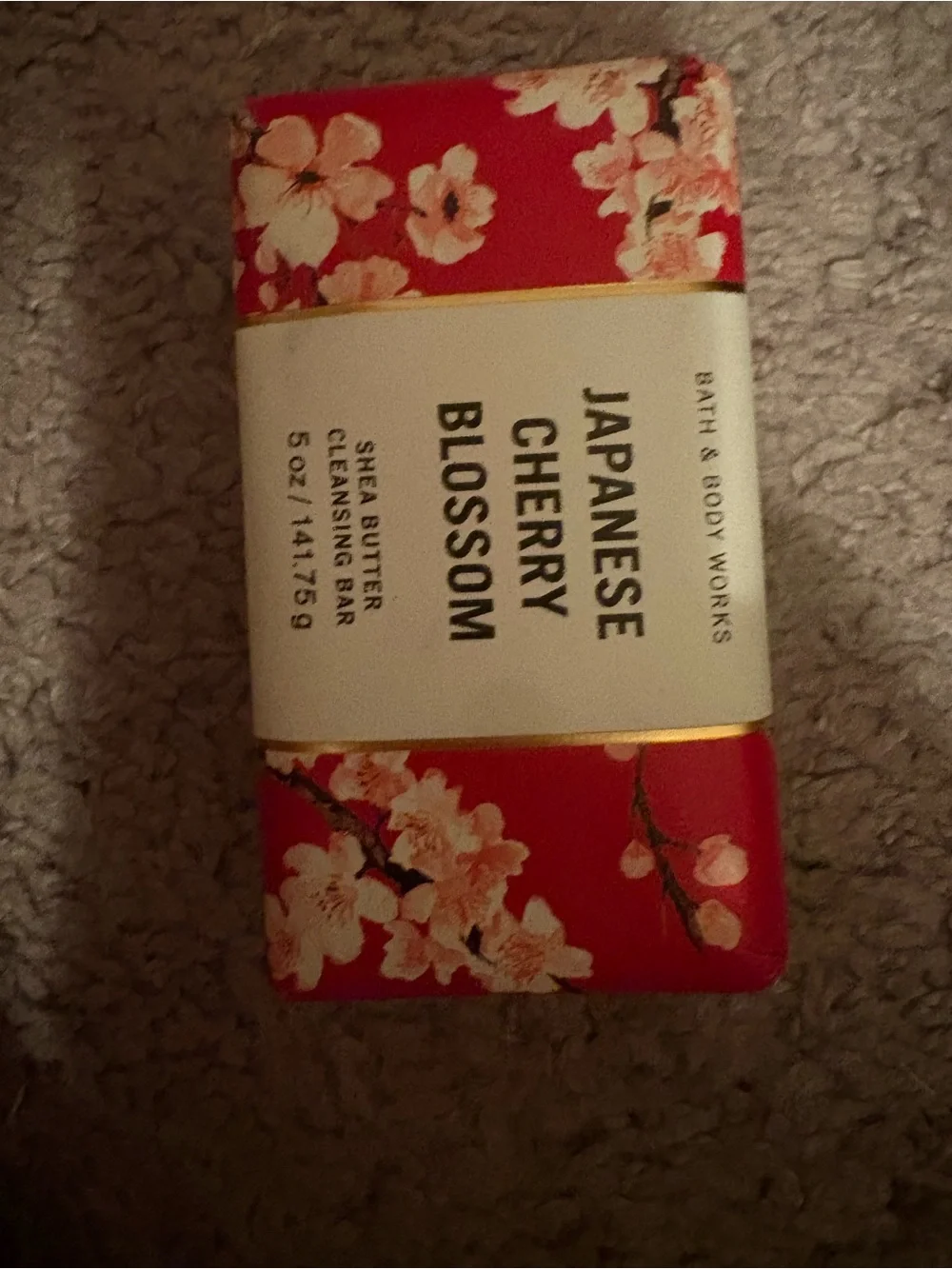 Bath & Body Works Japanese Cherry Blossom Bar Soap - Red & White Floral